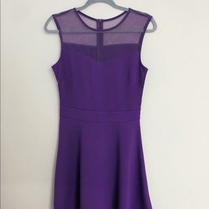 Purple dress with sheer top